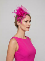 Feather & Mesh Flower Fascinator with clip and hair band