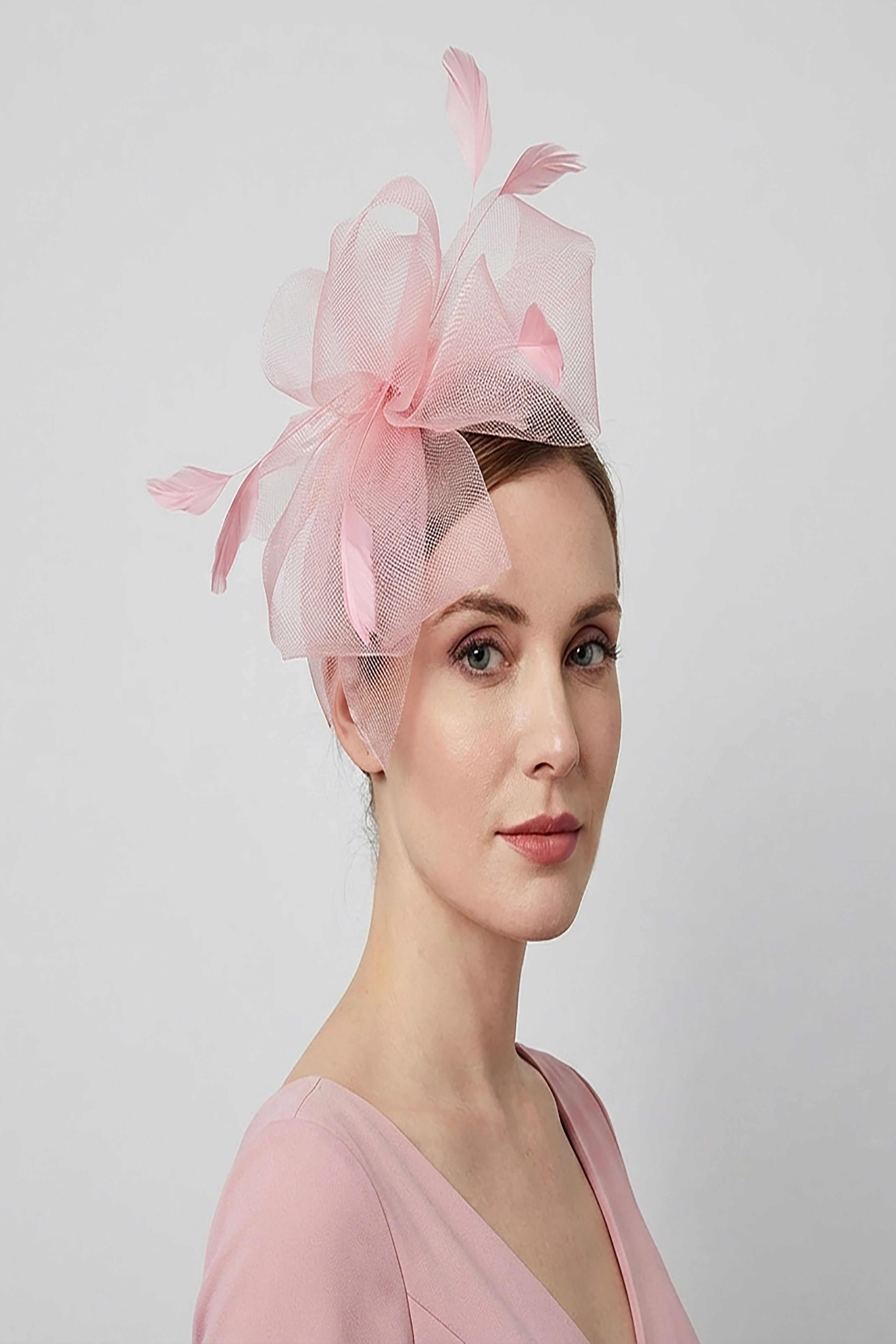 Elegant Floral Mesh Fascinator Headband