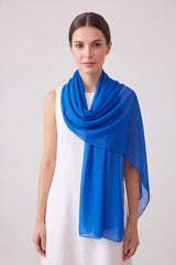 Soft Plain Coloured Silky Mix Scarf