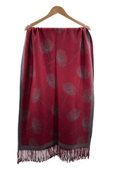 Women's Delicate Dandelion Print Fringed Scarf
