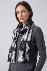 Women’s Abstract Brushstroke Print Scarf