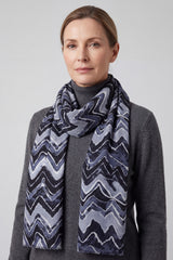 Women’s Abstract Wave Print Lightweight Scarf
