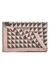 Women’s Two-Tone Triangle Pattern Scarf with Fringe
