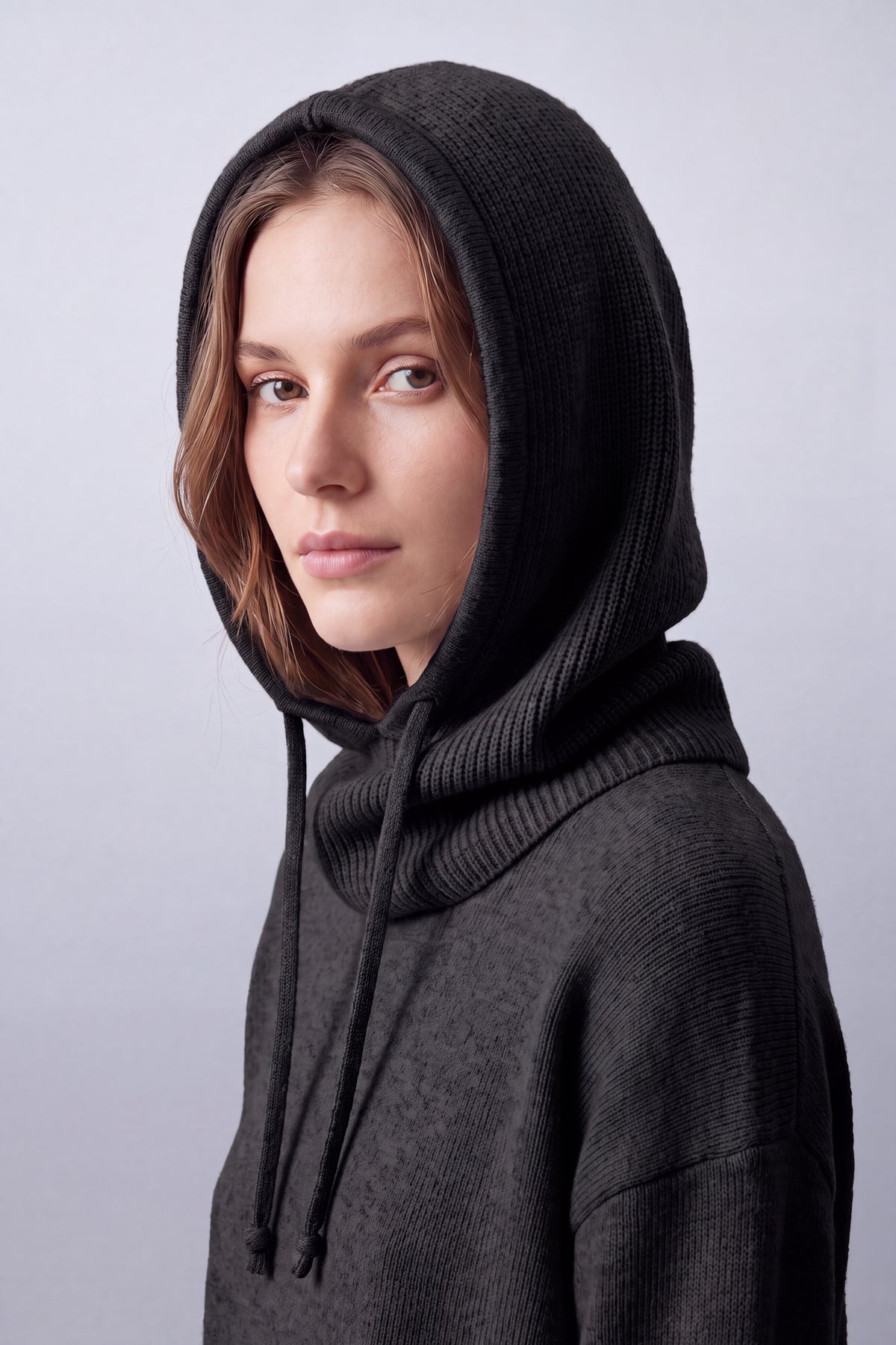 Soft Knitted Balaclava Hood – 2-in-1 Hat & Scarf
