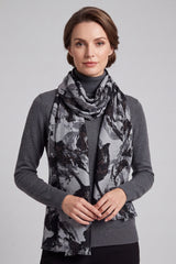Women’s Abstract Flora Tulip Print Lightweight Scarf