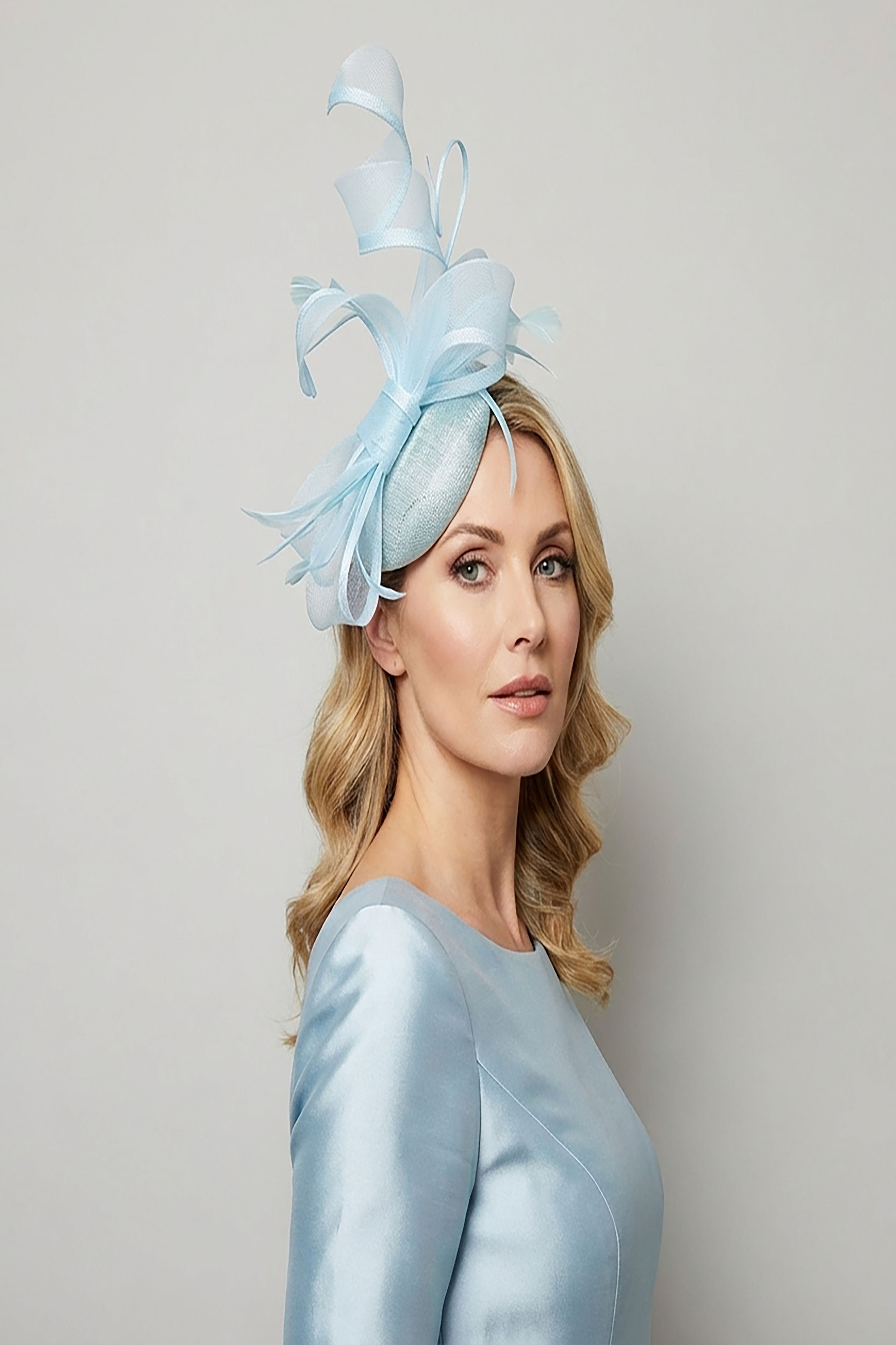 Elegant Loop Mesh Fascinator with Feather Detail