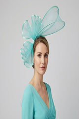 Large Mesh Loop Fascinator Headband with Structured Bow-Knot Design