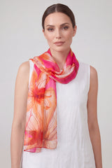 Watercolour Bright Floral Lightweight Scarf