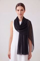 Soft Plain Coloured Silky Mix Scarf