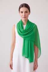 Soft Plain Coloured Silky Mix Scarf