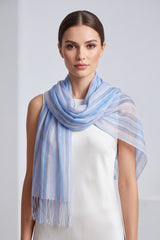Abstract Stripe Lightweight Summer Scarf