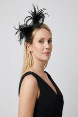 Ladies Loop Bow Feather Fascinator Headband Wedding & Race Day