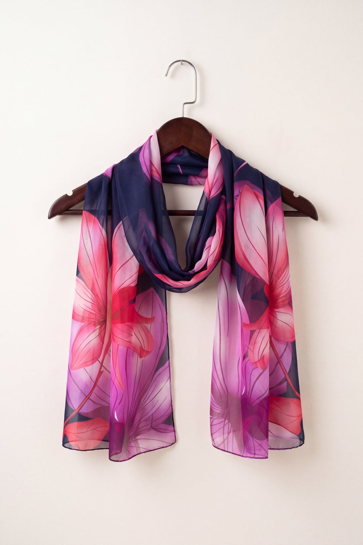 Watercolour Bright Floral Lightweight Scarf