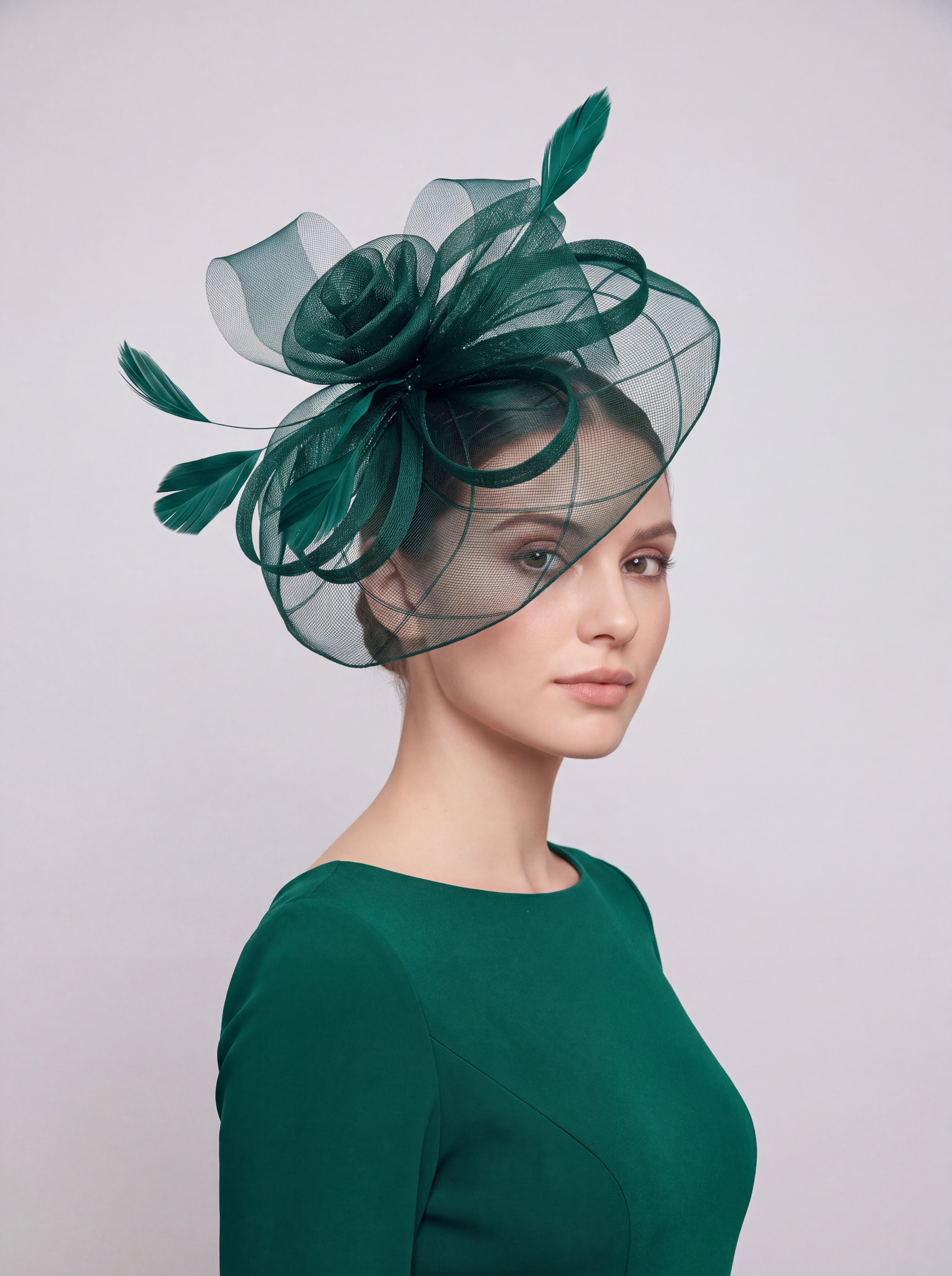 Large Mesh Bow Fascinator