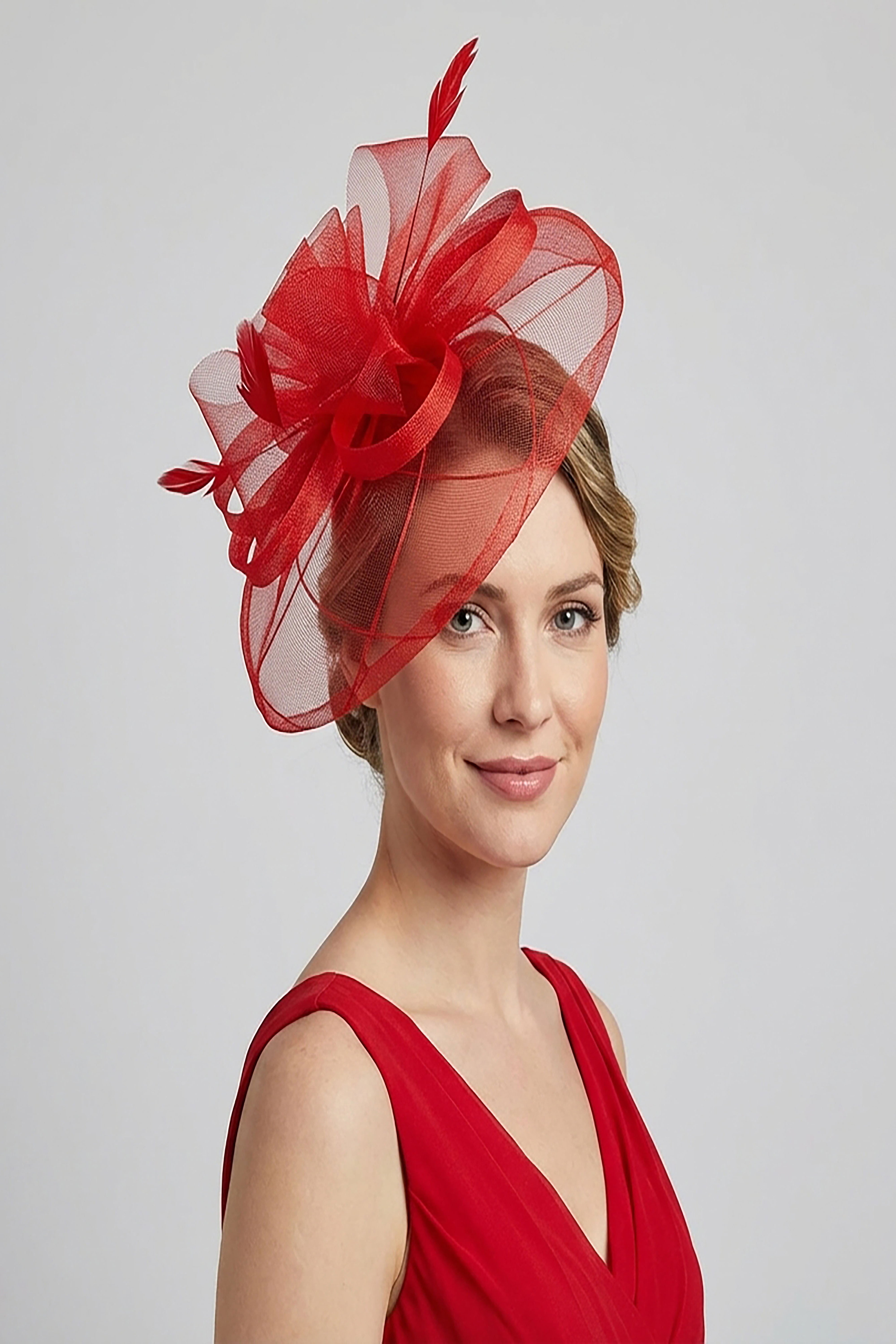 Large Mesh Bow Fascinator