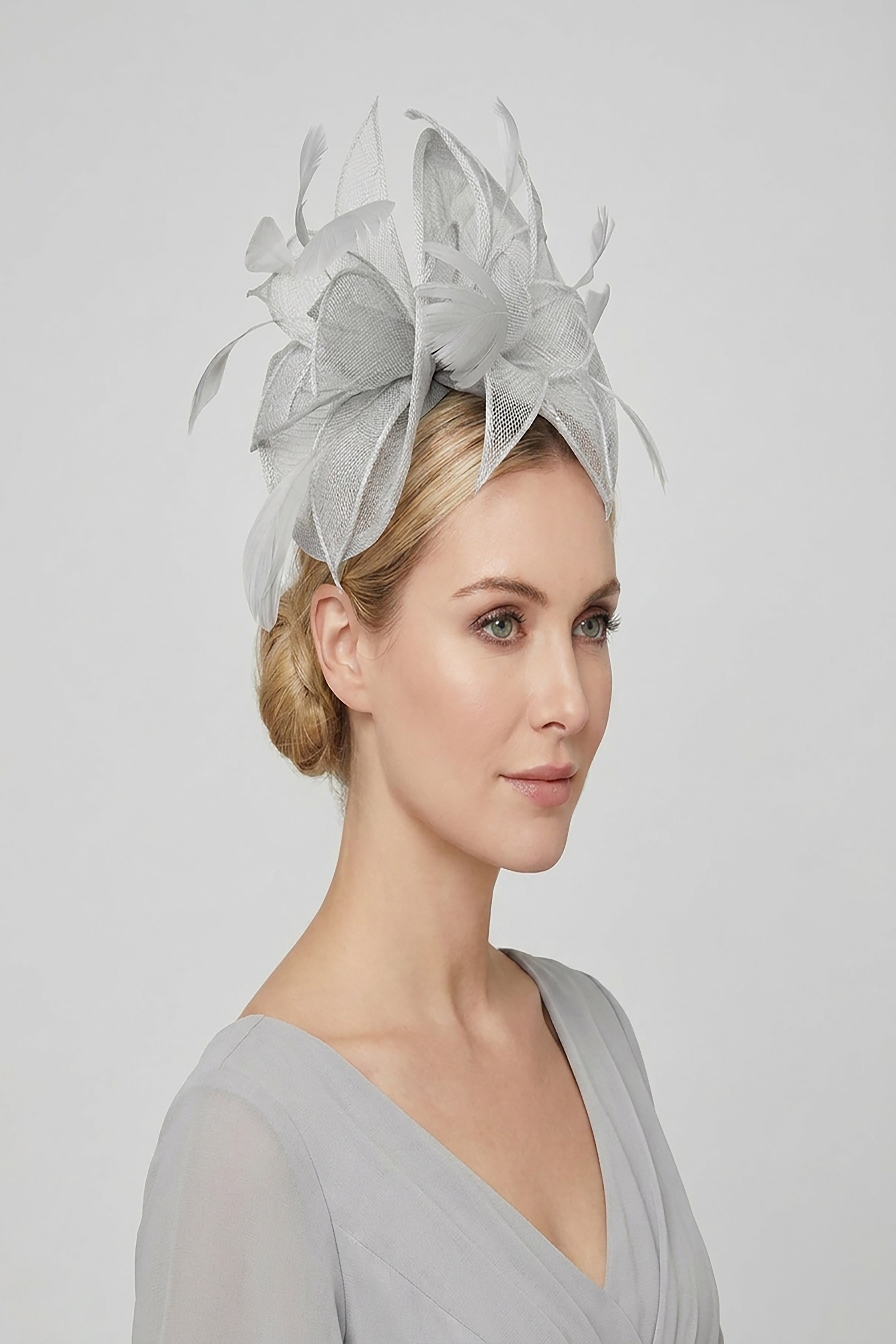 Statement Sinamay Bow Fascinator with Feather Detail