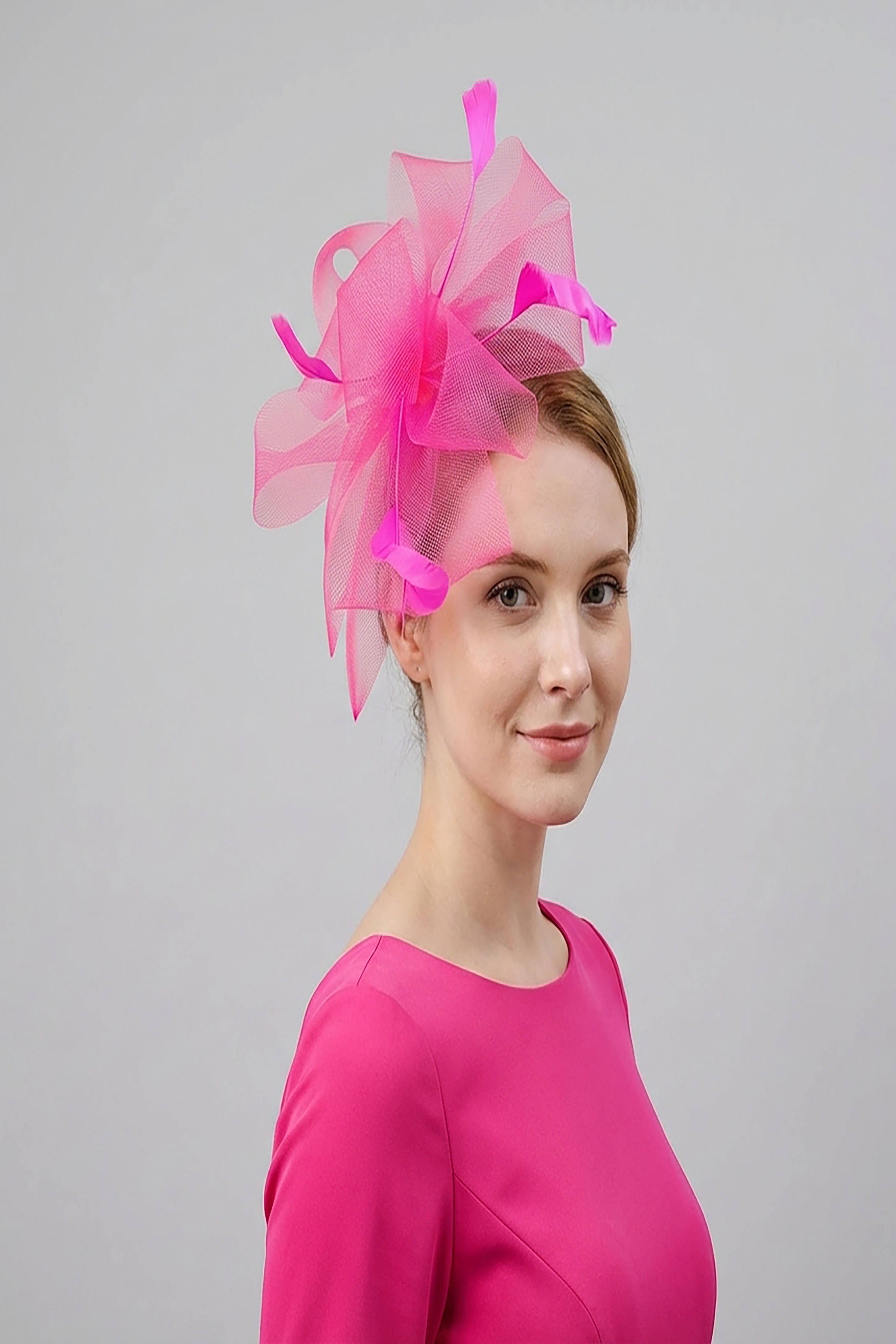 Elegant Floral Mesh Fascinator Headband