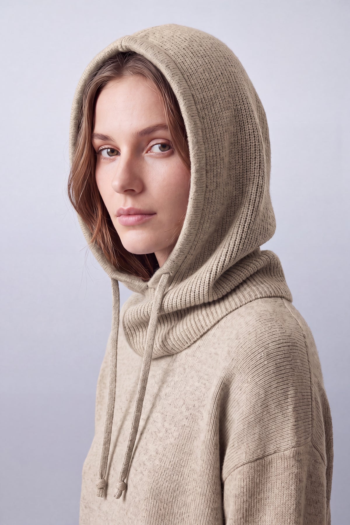 Soft Knitted Balaclava Hood – 2-in-1 Hat & Scarf