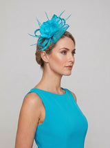 Feather & Mesh Flower Fascinator with clip and hair band