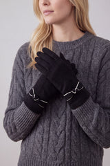 Women’s Soft Knot Detail Touchscreen Gloves
