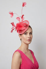 Delicate Feather Stem Sinamay Fascinator Baby Blue