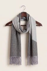 Modern Woven Scarf with Subtle Shimmer and Fringe