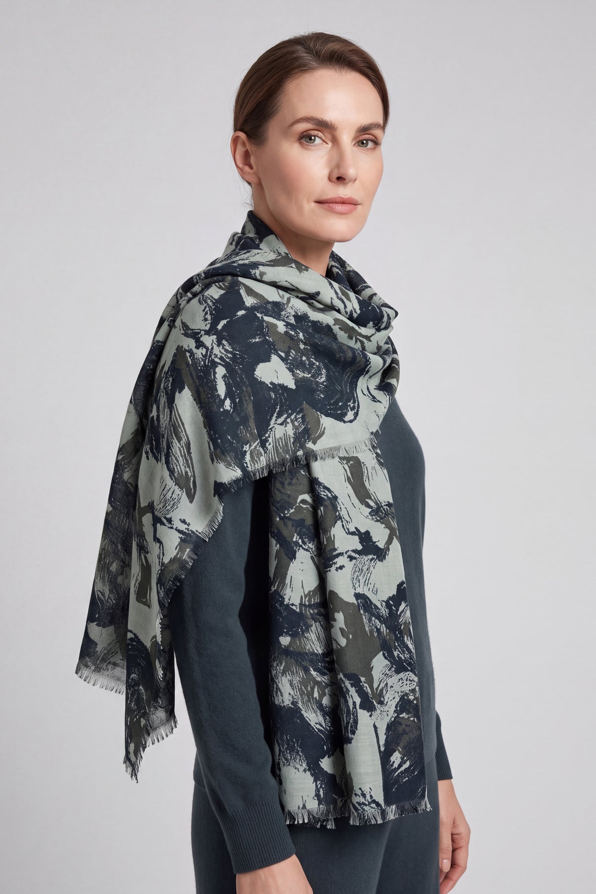 Women’s Abstract Flora Tulip Print Lightweight Scarf