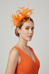 Ladies Loop Bow Feather Fascinator Headband Wedding & Race Day
