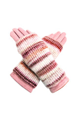 2-Piece Gloves Set – Plain Gloves & Removable Knitted Fingerless Layer