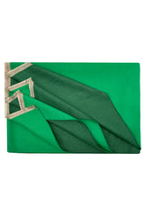 Women's Reversible Two-Tone Woven Scarf with Fringed Edges