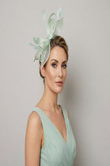 Sculpted Twist Mesh Fascinator Headband Turquoise