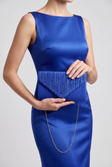 Embellished Envelope Clutch Bag with Gold Chain Strap