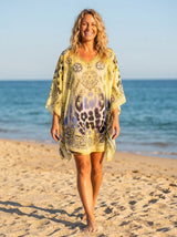 Printed Kaftan Beach Cover-Up Dress