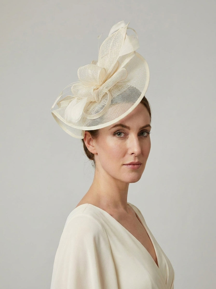 Ladies Disc Fascinator Hat for Weddings & Ascot