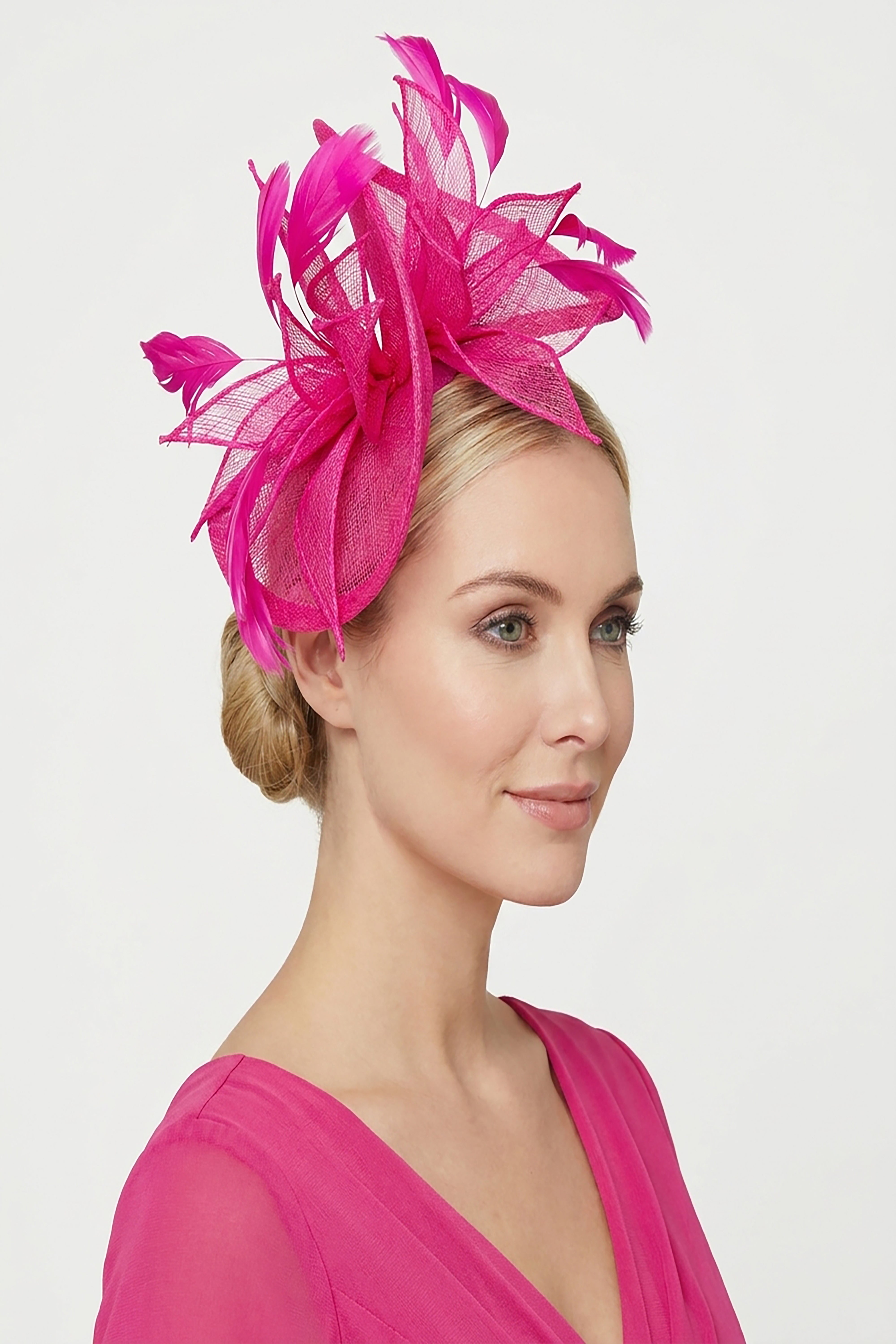 Statement Sinamay Bow Fascinator with Feather Detail