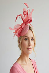 Elegant Loop Mesh Fascinator with Feather Detail