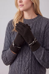 Women’s Soft Knot Detail Touchscreen Gloves
