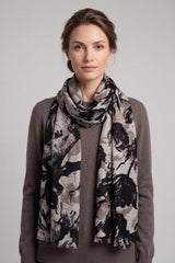 Women’s Abstract Flora Tulip Print Lightweight Scarf