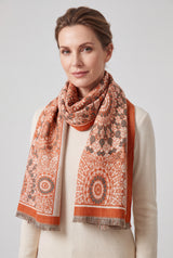 Paisley Pattern Reversible Scarf – Soft Touch, Fringed Edges
