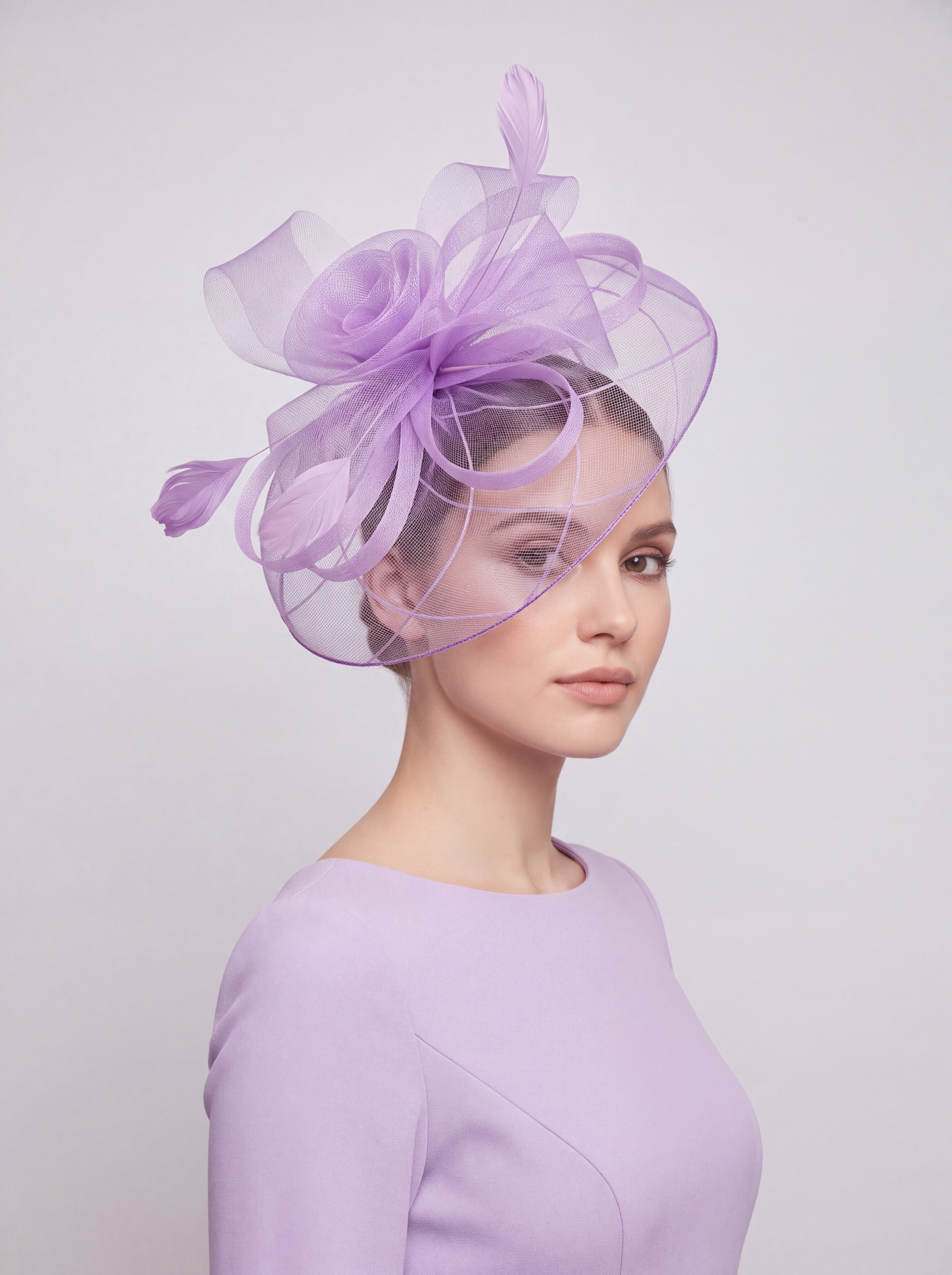 Large Mesh Bow Fascinator