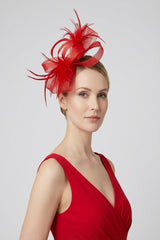 Ladies Loop Bow Feather Fascinator Headband Wedding & Race Day