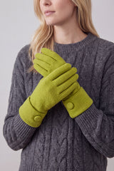 Women’s Classic Button Detail Gloves in Soft Cotton Blend