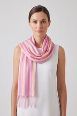 Abstract Stripe Lightweight Summer Scarf