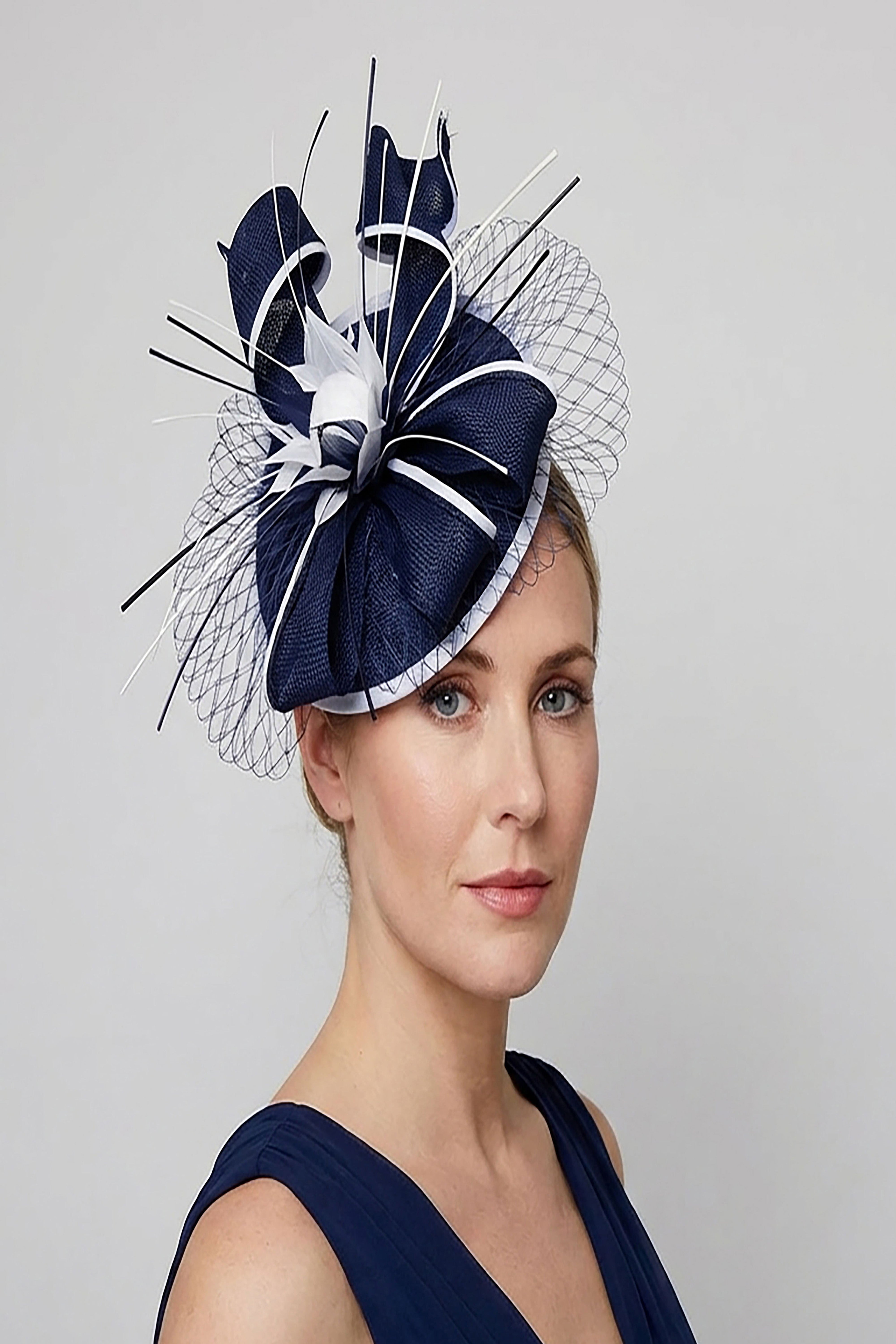 Elegant Feather & Sinamay Fascinator