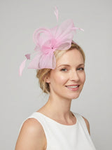 Elegant Mesh Bow Fascinator with Feather Detail