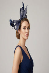 Sculpted Twist Mesh Fascinator Headband Turquoise