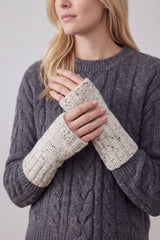 Plain Soft Knitted Fingerless Gloves