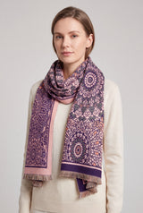 Paisley Pattern Reversible Scarf – Soft Touch, Fringed Edges