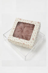 Pearl Organza Oversized Hair Scrunchie – Elegant Sheer Ponytail Holder With Box