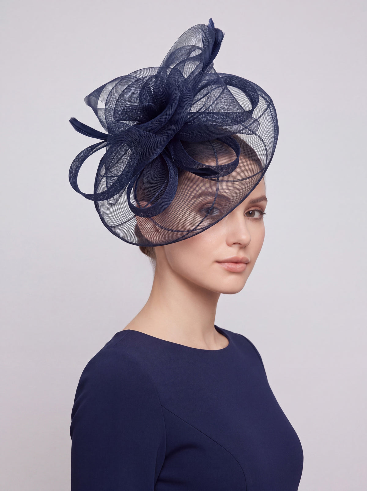 Large Mesh Bow Fascinator